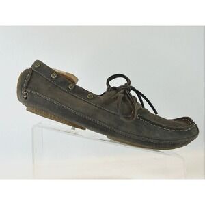 RJ Colt Tindle Driving Shoes Men's Size 9.5M Brown Suede Leather Moc Toe Lace Up